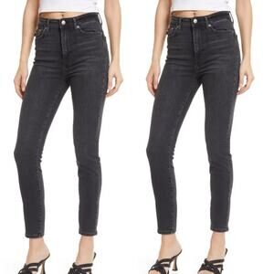 Lovers + Friends Mason High Waist Skinny Jeans in Vader